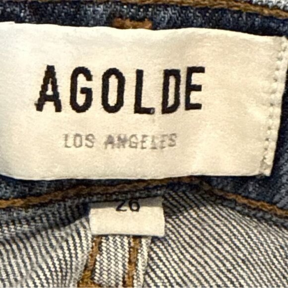 AGOLDE Women's Toni Slim Jeans Distressed Ankle Blue Stretch Size 26 - Picture 9 of 11